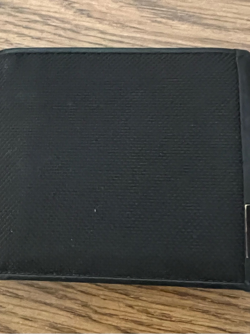 Tumi Black Leather Compact Card Wallet